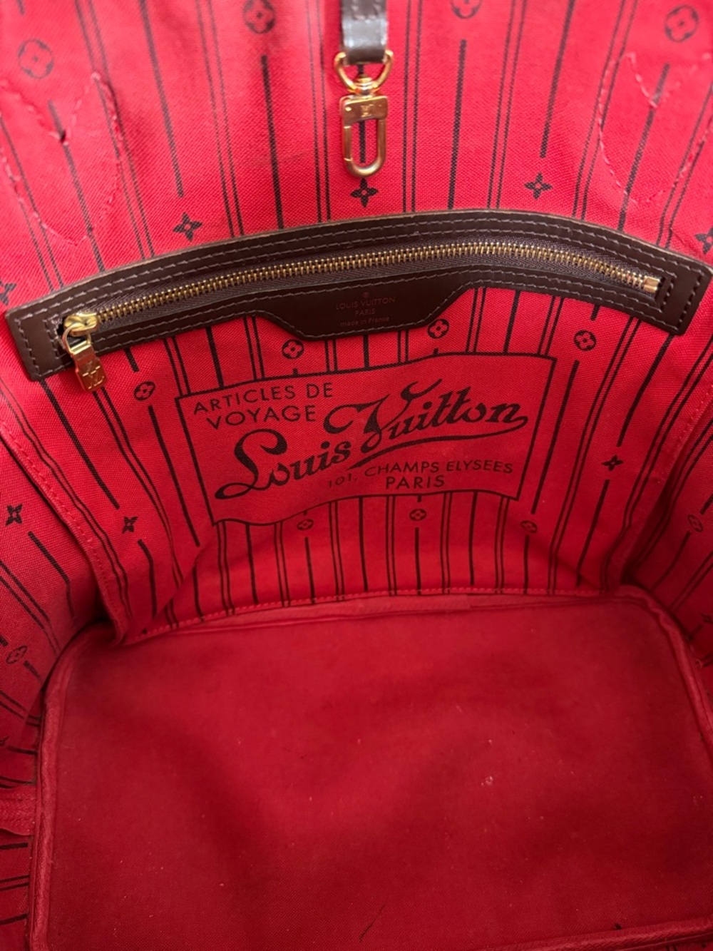 Louis Vuitton MM Damier Ebene Neverfull Tote - Picture 6 of 13